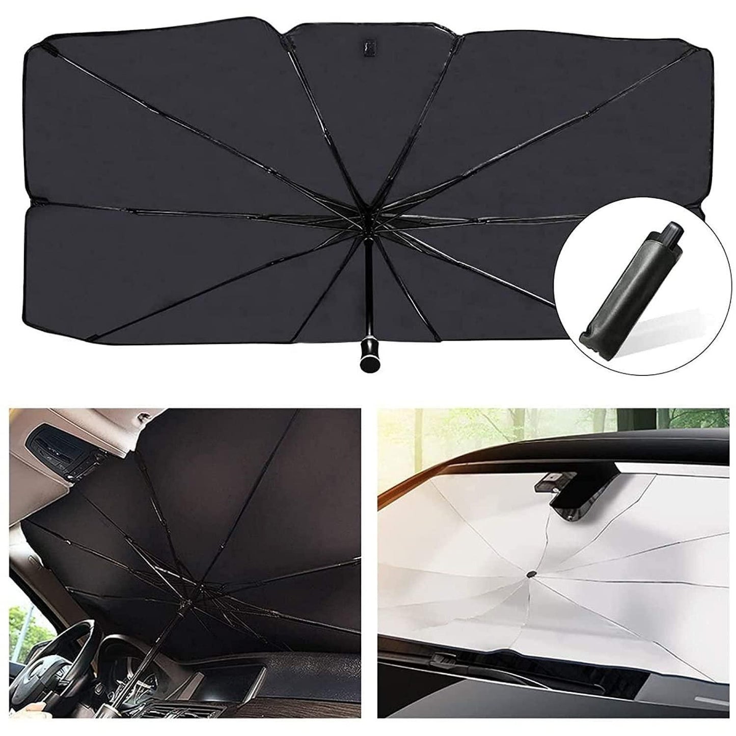 AutoShade Pro - Instant Folding Car Umbrella – Blocks Heat in Seconds!