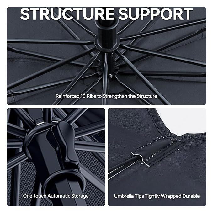 AutoShade Pro - Instant Folding Car Umbrella – Blocks Heat in Seconds!