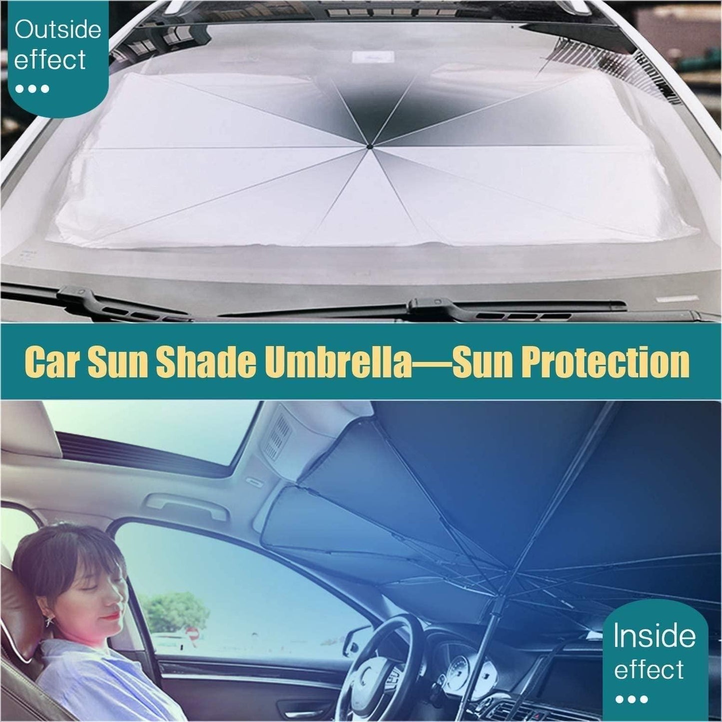 AutoShade Pro - Instant Folding Car Umbrella – Blocks Heat in Seconds!