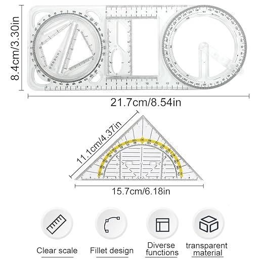 15-in-1 Multifunctional Geometry Ruler