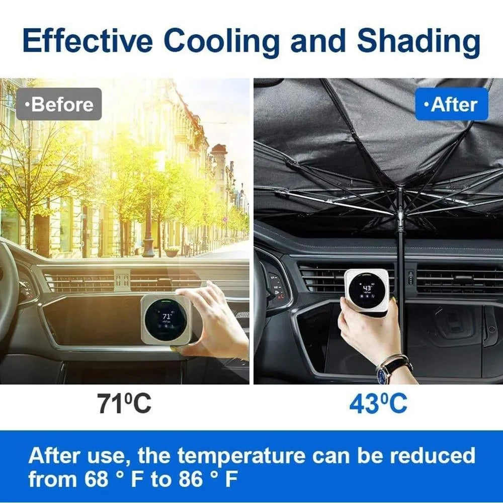 AutoShade Pro - Instant Folding Car Umbrella – Blocks Heat in Seconds!
