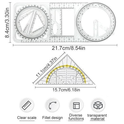 15-in-1 Multifunctional Geometry Ruler